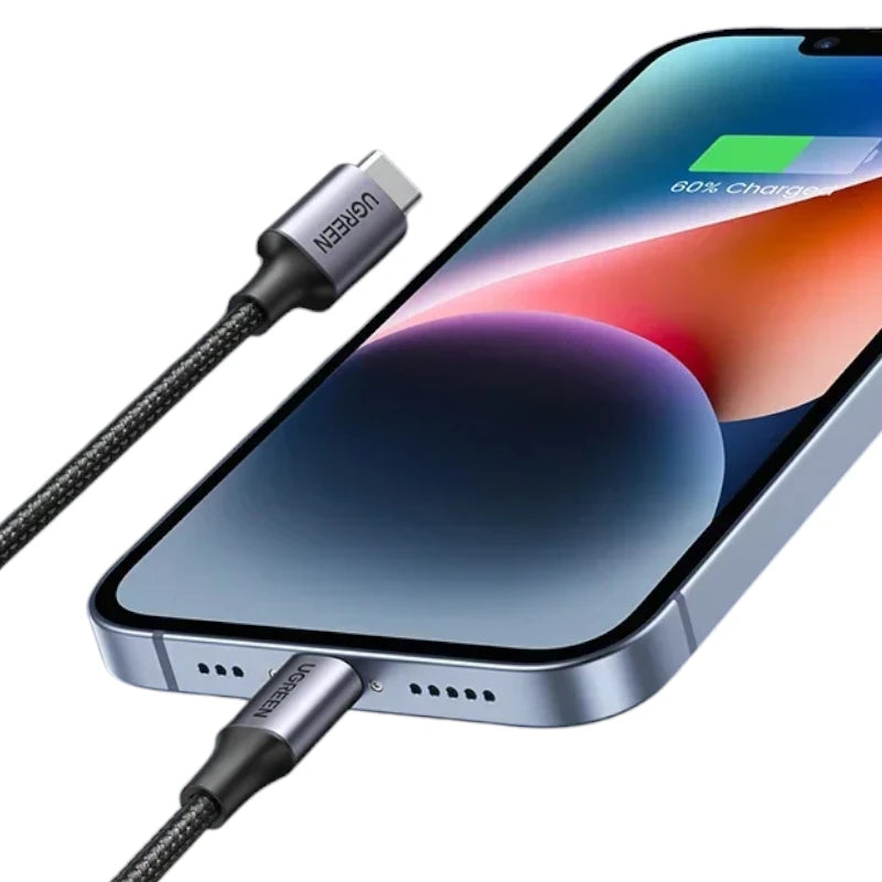 Cabo Trançado Lightning + USB-C Ugreen