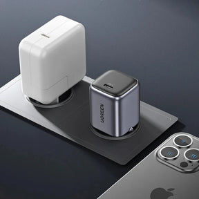 Kit Carregador Turbo USB-C 20W + Cabo Trançado USB-C 1 Metro Ugreen